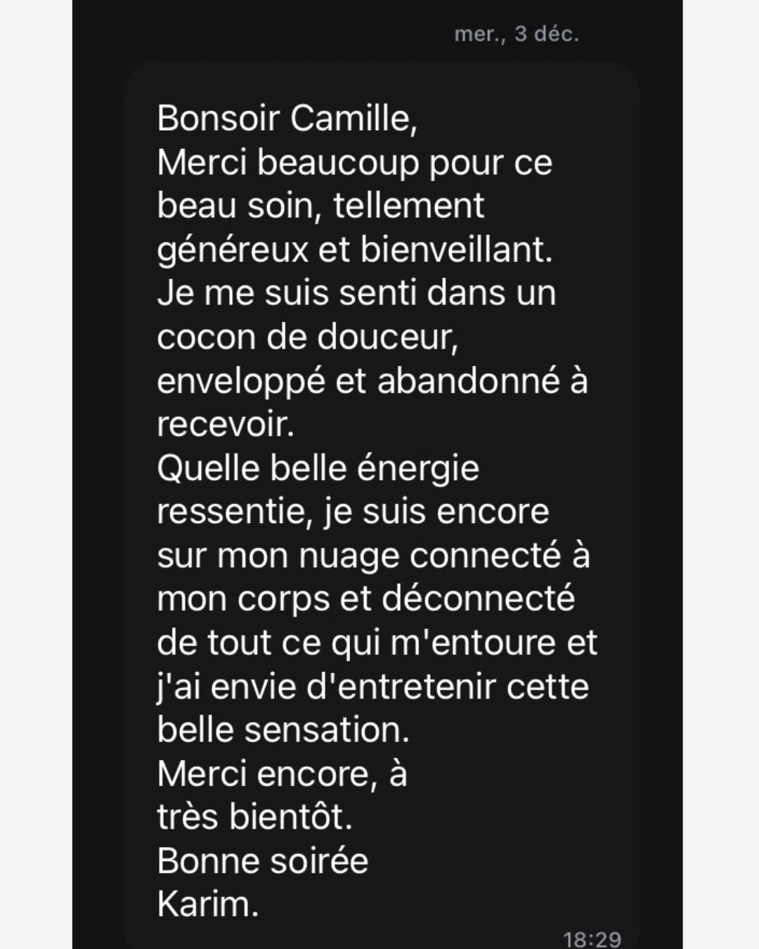 Témoignage d’un client après un massage cachemirien à Paris