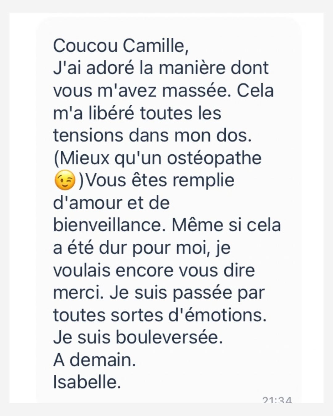 Témoignage d’une cliente après un massage cachemirien à Paris