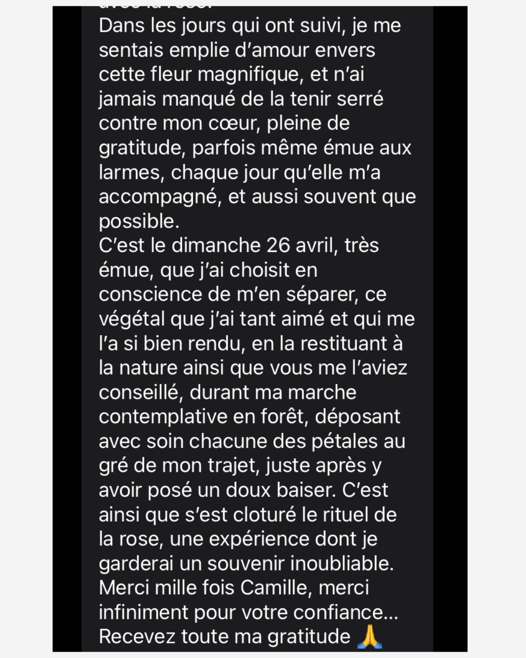 Témoignage d’une cliente après un rituel rose à Paris