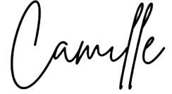 Signature manuscrite de Camille, fondatrice d’Integraal Touch